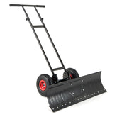 36 Inches Snow Shovel with Wheels and Adjustable Angle