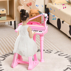 37 Keys Kids Piano Keyboard with Stool and Piano Lid