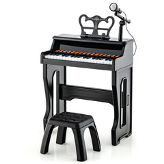 37 Keys Music Piano with Microphone Kids Piano Keyboard with Detachable Music Stand
