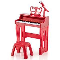 37 Keys Music Piano with Microphone Kids Piano Keyboard with Detachable Music Stand