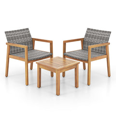 3 Pieces Patio Furniture Set with Chair
