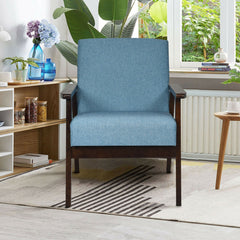 Mid-Century Retro Fabric Accent Armchair for Living Room