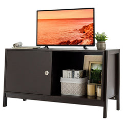 Wooden TV Stand with Sliding Doors for TVs up to 50 Inch