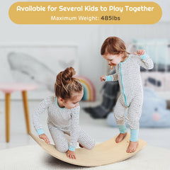 Wooden Wobble Balance Board Kids with Felt Layer