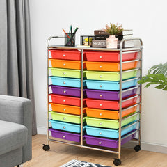 20 Drawers Rolling Storage Cart Studio Organizer