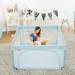 47 x 47 Inch Baby Playpen with 50 Ocean Balls for Baby Infant