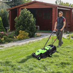 14 Inch Electric Push Lawn Corded Mower with Grass Bag