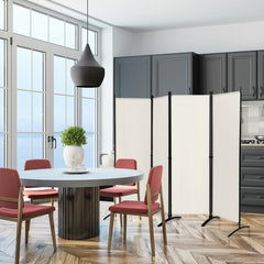 5.6 Feet 4 Panel Room Divider with Steel Frame