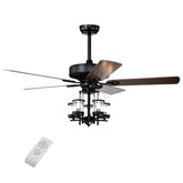 50 Inch Noiseless Ceiling Fan Light with Explosion-proof Glass Lampshades