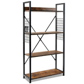 4 -Tier Industrial Open Storage Bookshelf