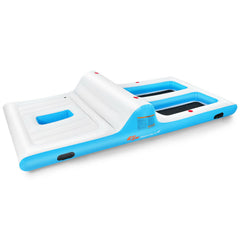 Floating 4-Person Inflatable Lounge Raft with 130W Electric Air