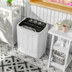 13 lbs Portable Compact Mini Twin Tub Washing Machine