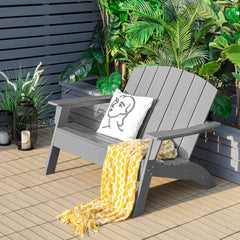 HDPE Patio Adirondack Chair for Porch Garden Backyard