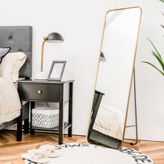 Full Length Wall Mounted Body Mirror with Free Standing Stand