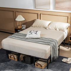 Full/King Size Folding Steel Platform Bed Frame for Kids and Adults