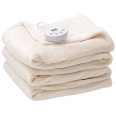 62 x 84 Inch Twin Size Electric Heated Throw Blanket with Timer