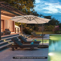 10 Feet Patio Cantilever Umbrella with Tilting System