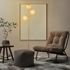 3-Globe Floor Lamp with Foot Switch and 3 E26 Bulb Bases