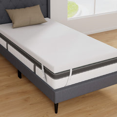 3 Inch Gel-Infused Memory Foam Mattress Topper with Removable Cover