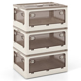 3-Pack Stackable Storage Bins with Lids with 5 Opening Ways