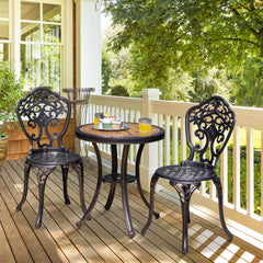 3-Piece All-Weather Cast Aluminum Patio Bistro Set