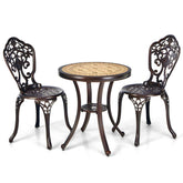 3-Piece All-Weather Cast Aluminum Patio Bistro Set
