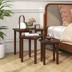 3-Piece Farmhouse Rectangle Side Table Set for Living Room