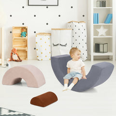 3 Piece Toddlers Climbing Toys Indoor Soft Play Equipment Playset