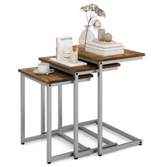 3 Pieces Multifunctional Coffee End Table Set