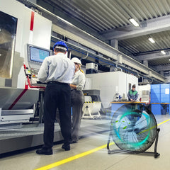 3-Speed High Velocity Floor Fan with Adjustable Tilt Angle and Handle