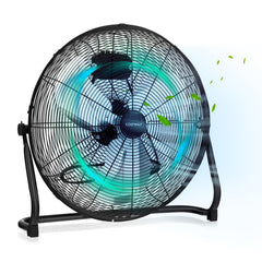 3-Speed High Velocity Floor Fan with Adjustable Tilt Angle and Handle
