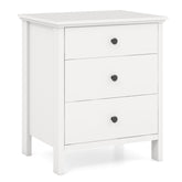 3-Drawer Wooden Nightstand Modern Bedside Table