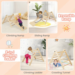 3-in-1 Climbing Set Foldable and Adjustable Kids Triangle Set
