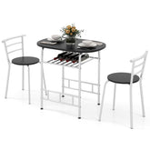 3-Piece Space-Saving Bistro Set for Kitchen and Apartment