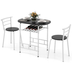 3-Piece Space-Saving Bistro Set for Kitchen and Apartment