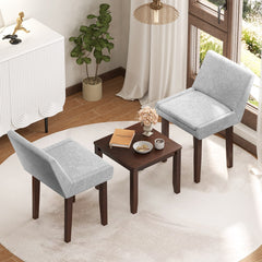 3-Piece Accent Table and Chair Set for Kitchen and Living Room