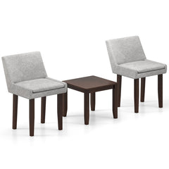 3-Piece Accent Table and Chair Set for Kitchen and Living Room