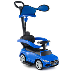 3-in-1 Ride on Push Car Mercedes-Benz Licensed Sliding Car with Canopy