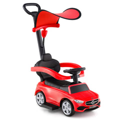 3-in-1 Ride on Push Car Mercedes-Benz Licensed Sliding Car with Canopy