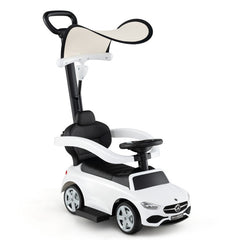 3-in-1 Ride on Push Car Mercedes-Benz Licensed Sliding Car with Canopy