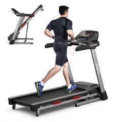 4.75 HP Folding Treadmill with Auto Incline and 20 Preset Programs