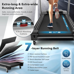 4.75 HP Folding Treadmill with Auto Incline and 20 Preset Programs