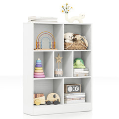 7-Section Freestanding Bookshelf for Kids Room Classroom Daycare Nursery