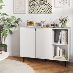 42 Inch Sideboard Buffet Cabinet Kitchen with Adjustable Shelves