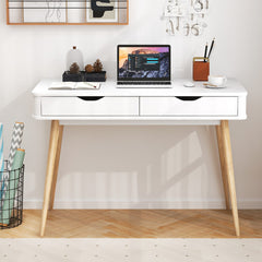 43.5 Inch Computer Desk with 2 Drawers for Small Spaces