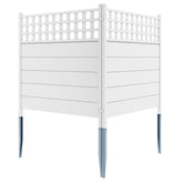 45 x 45.5 Inch Air Conditioner Fence Panels with Metal Ground Stakes