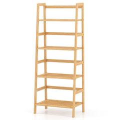 47.5 Inch 4-Tier Multifunctional Bamboo Bookcase Storage Stand