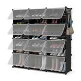 12-Cube 48 Pairs Portable Shoe Shelves with Hook