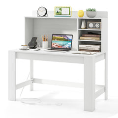 48 Inch Writing Computer Desk with Anti-Tipping Kits and Cable Management Hole