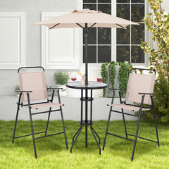 4 Pieces Outdoor Bar Set with Umbrella